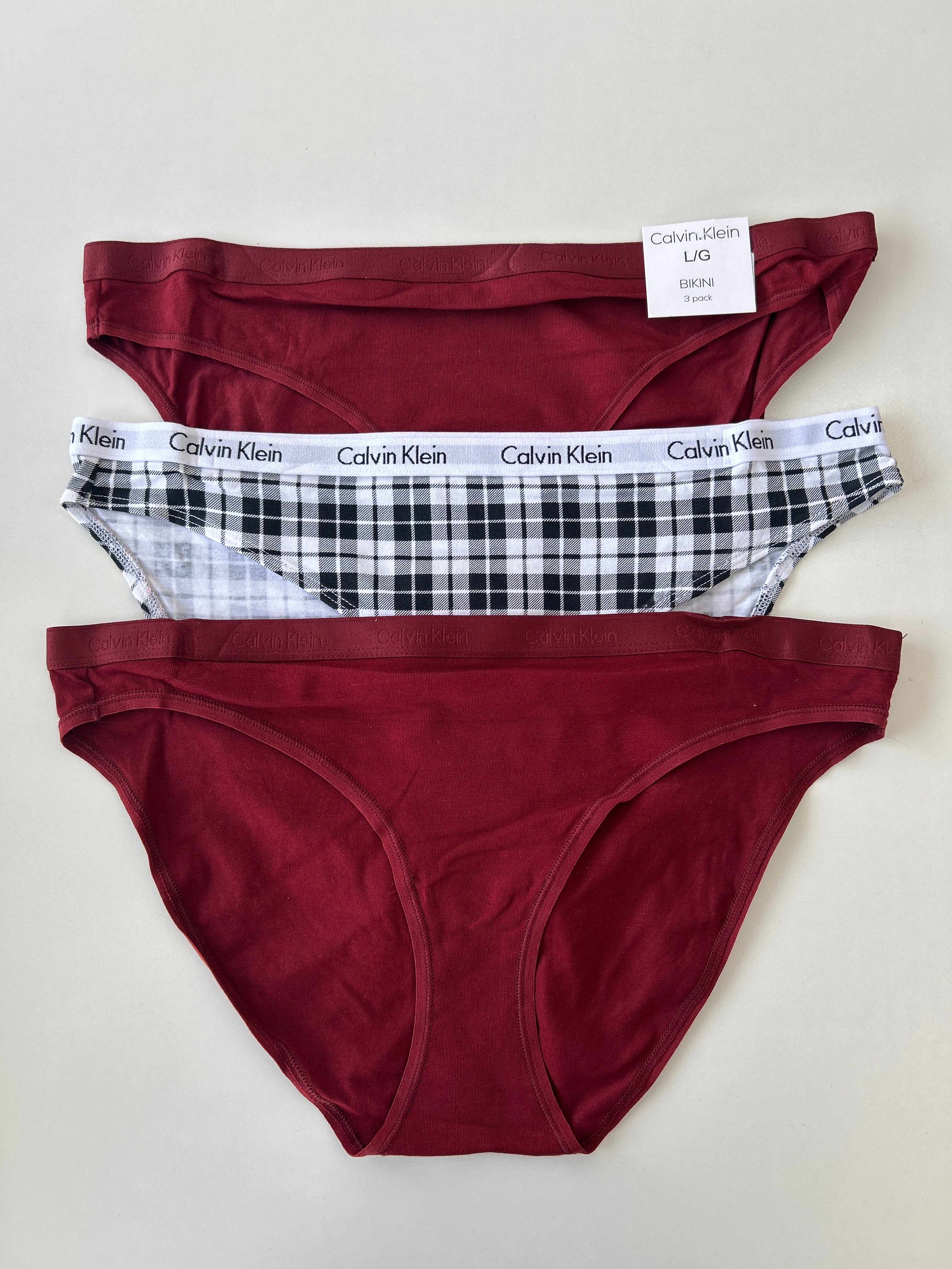 L Calvin Klein 3-Pack Bikini Panty