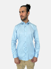 Blue Armani Exchange Men Slim Shirt