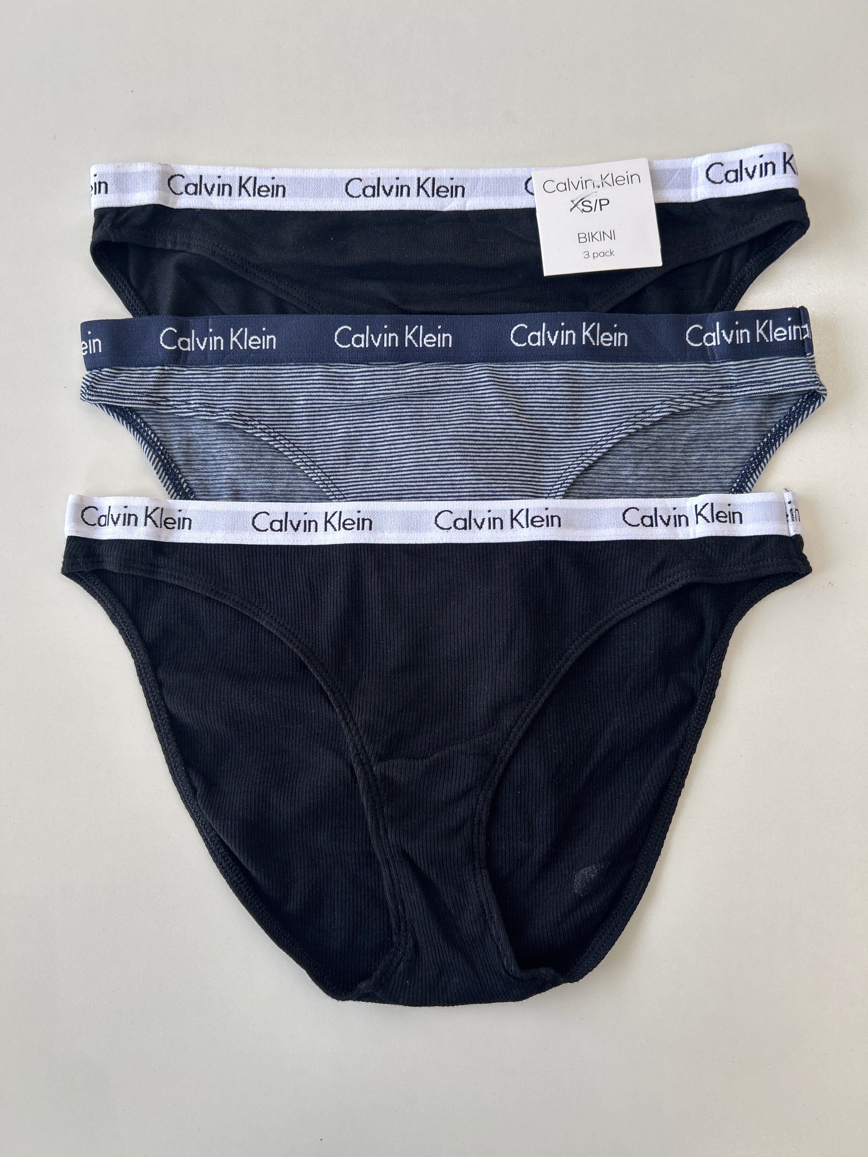 XS Calvin Klein 3-Pack Bikini Panty