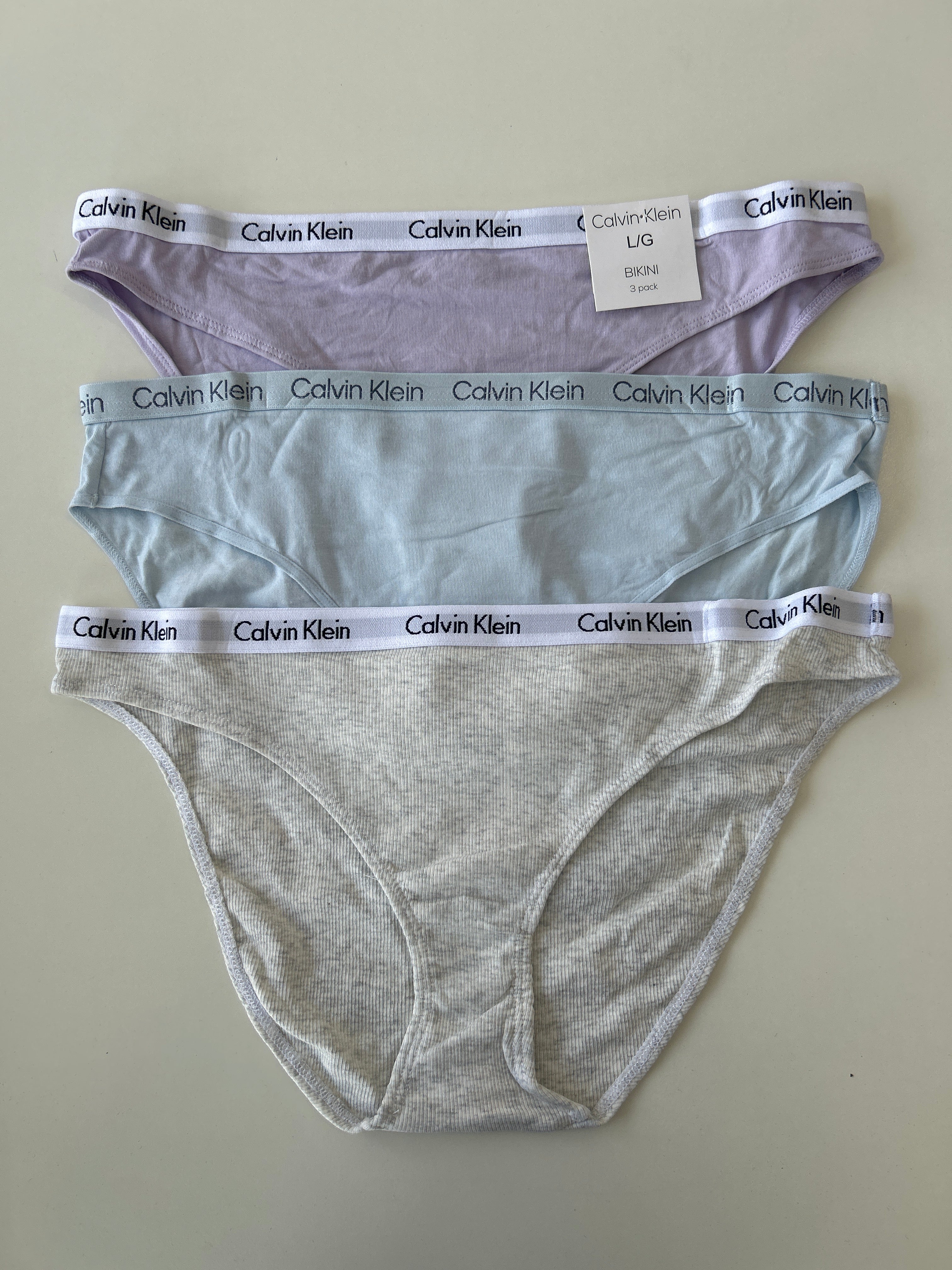 L Calvin Klein 3-Pack Bikini Panty