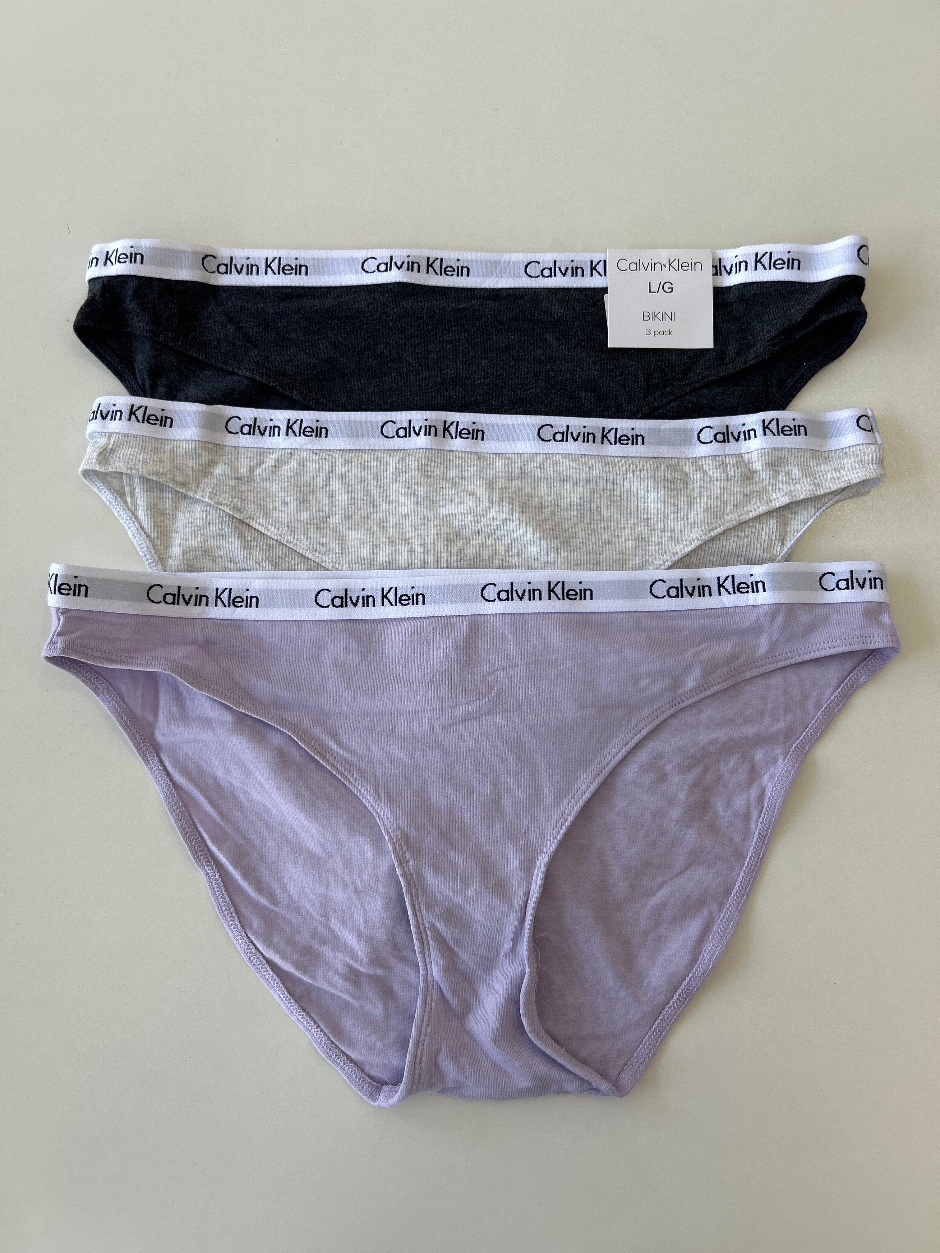 L Calvin Klein 3-Pack Bikini Panty