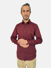 Maroon Armani Exchange Men Slim Shirt