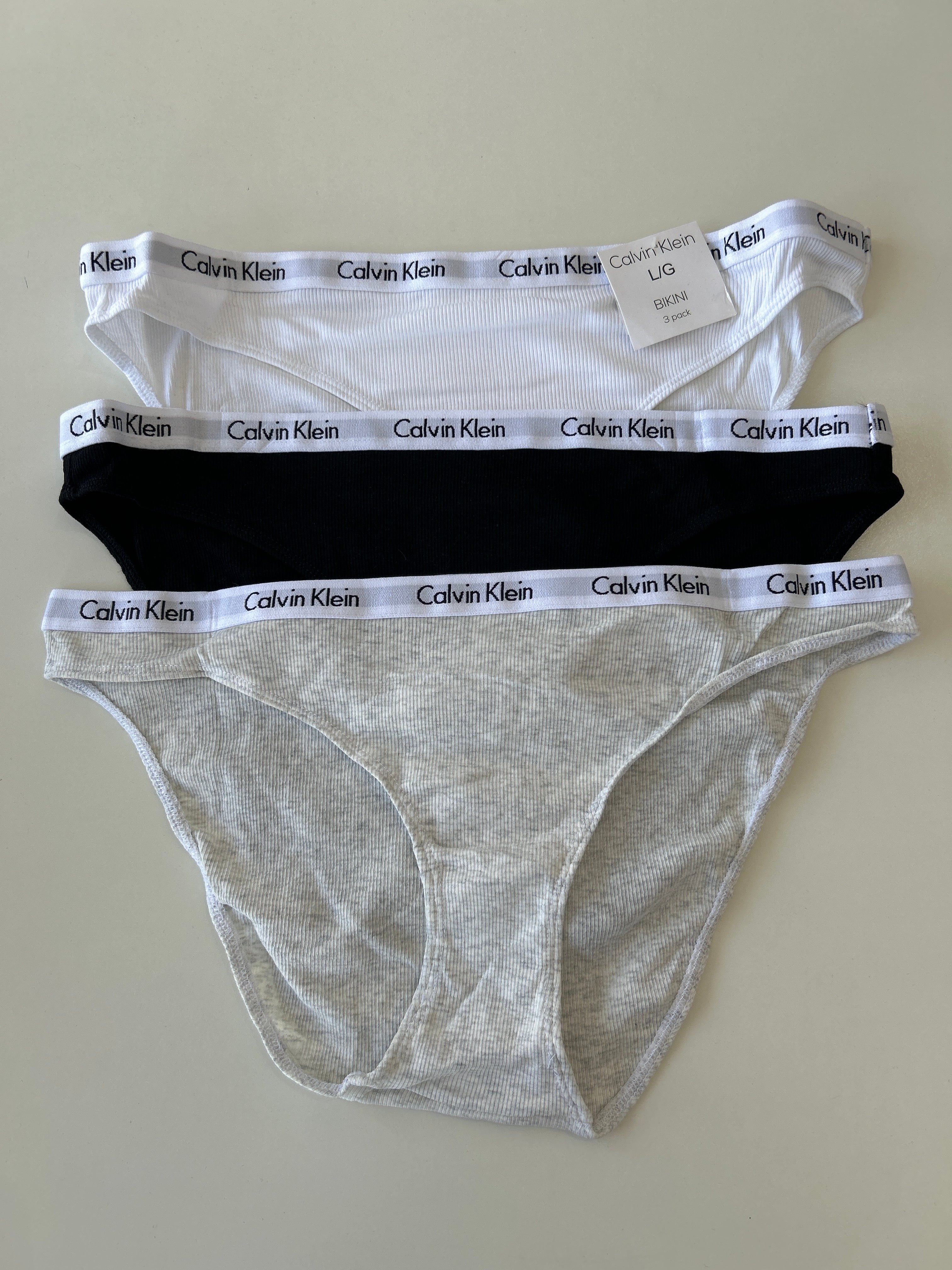 L Calvin Klein 3-Pack Bikini Panty