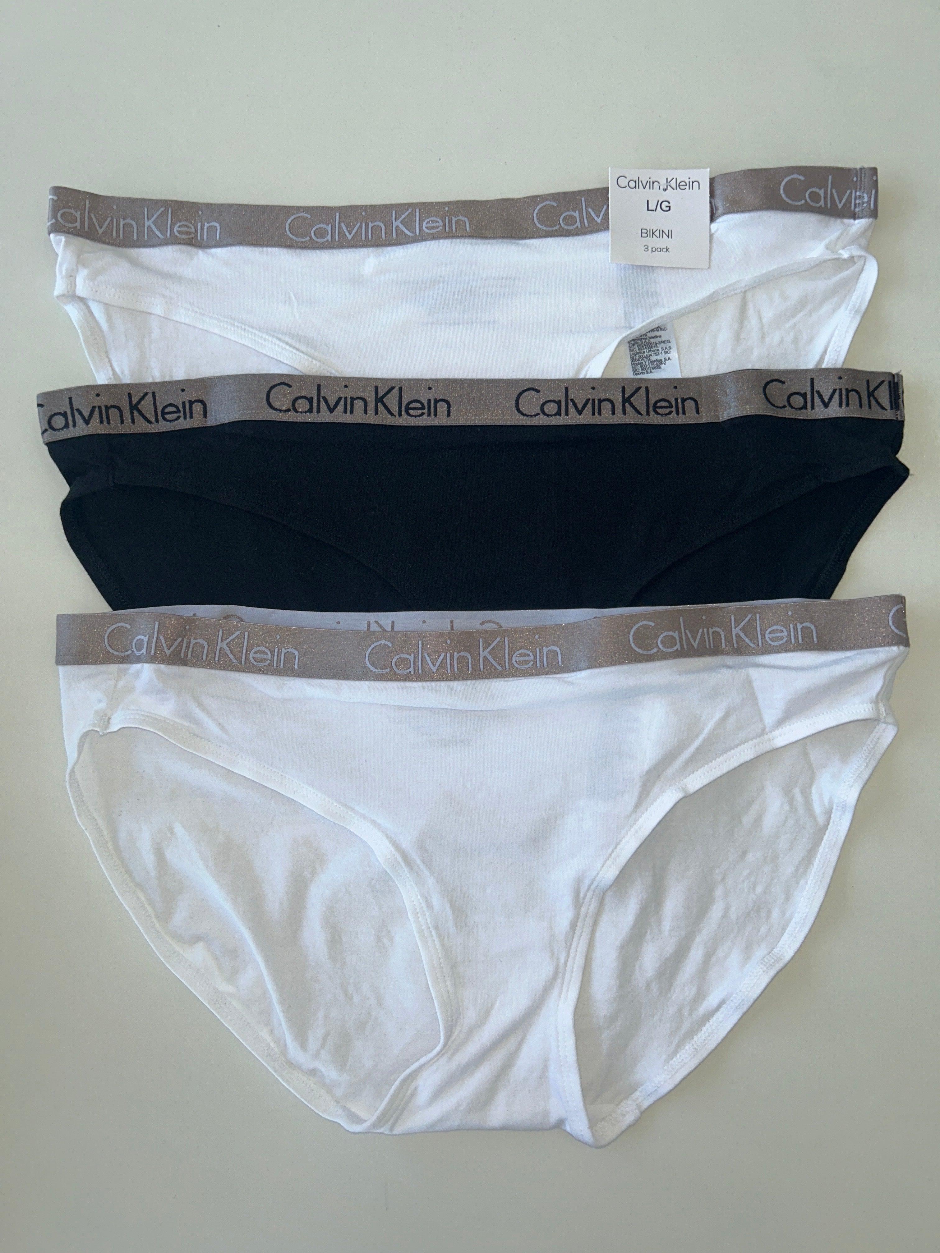 L Calvin Klein 3-Pack Bikini Panty