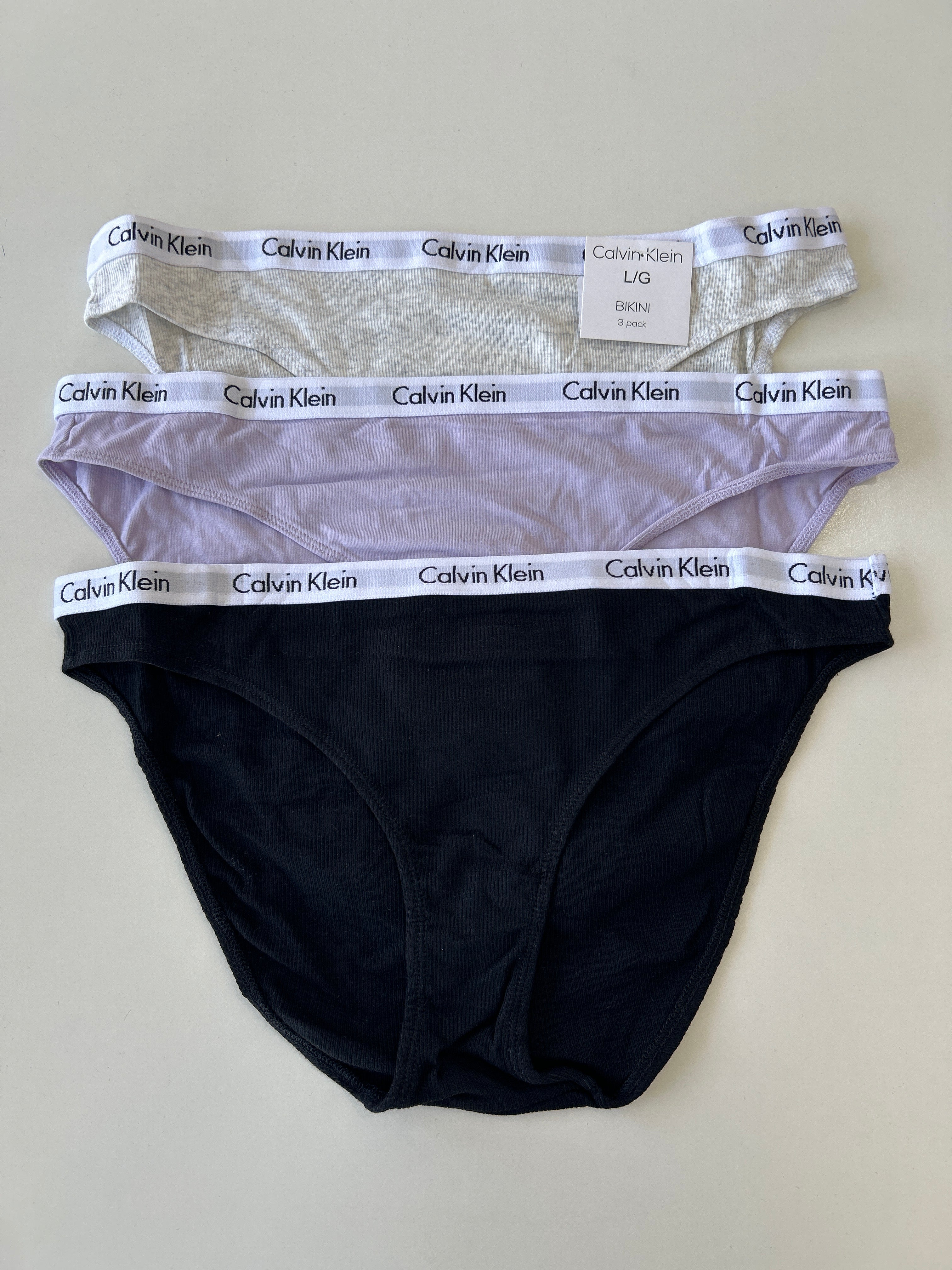 L Calvin Klein 3-Pack Bikini Panty