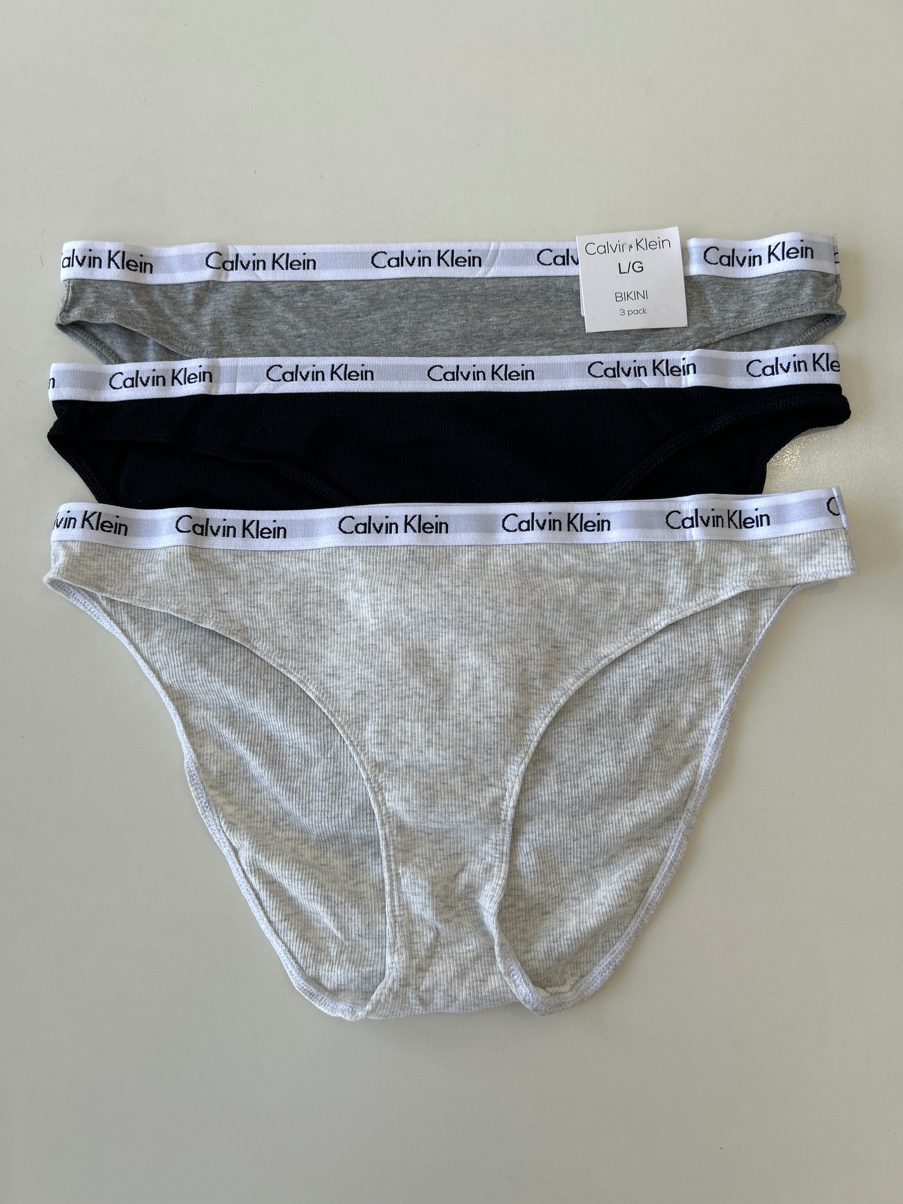 L Calvin Klein 3-Pack Bikini Panty