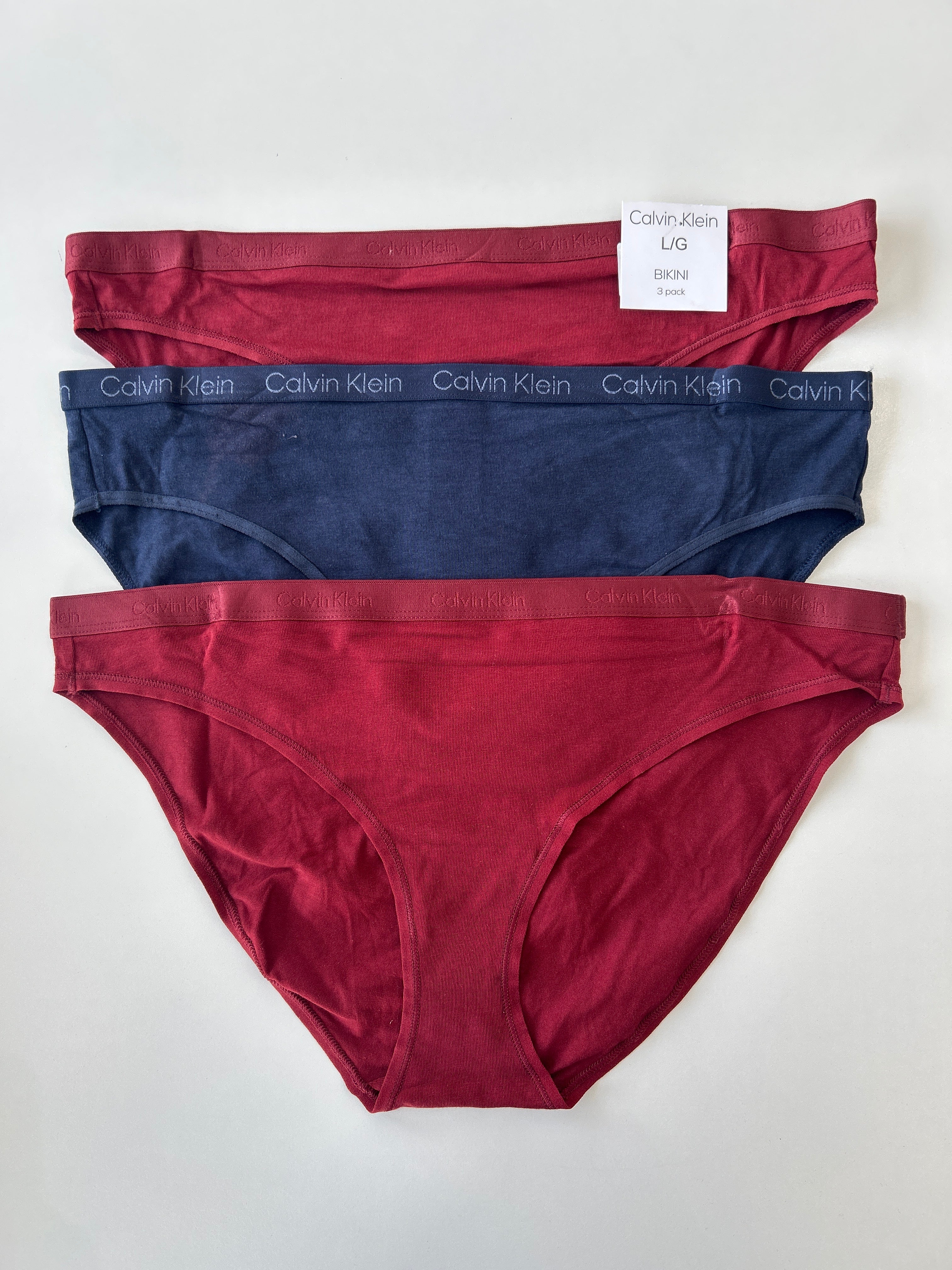 L Calvin Klein 3-Pack Bikini Panty