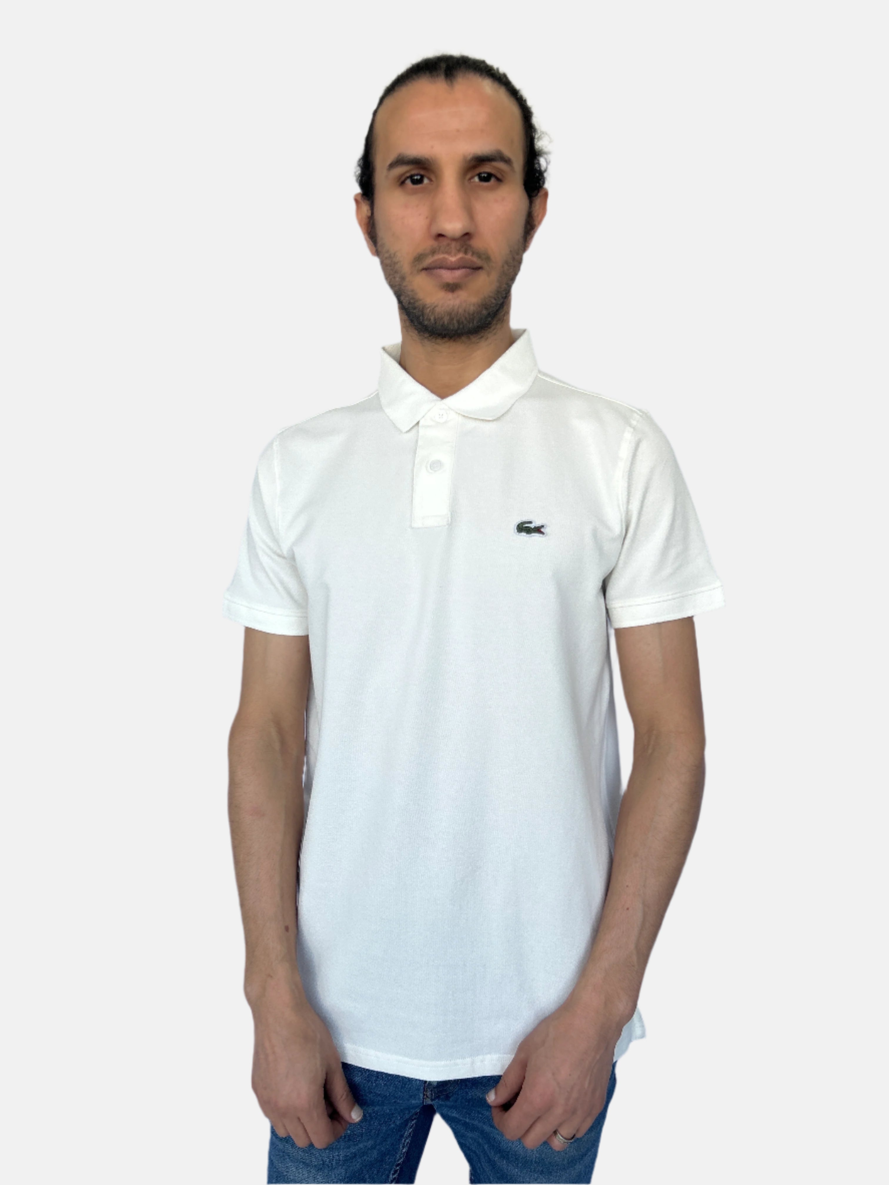 Lacoste Slim Fit logo Polo T-shirt in White