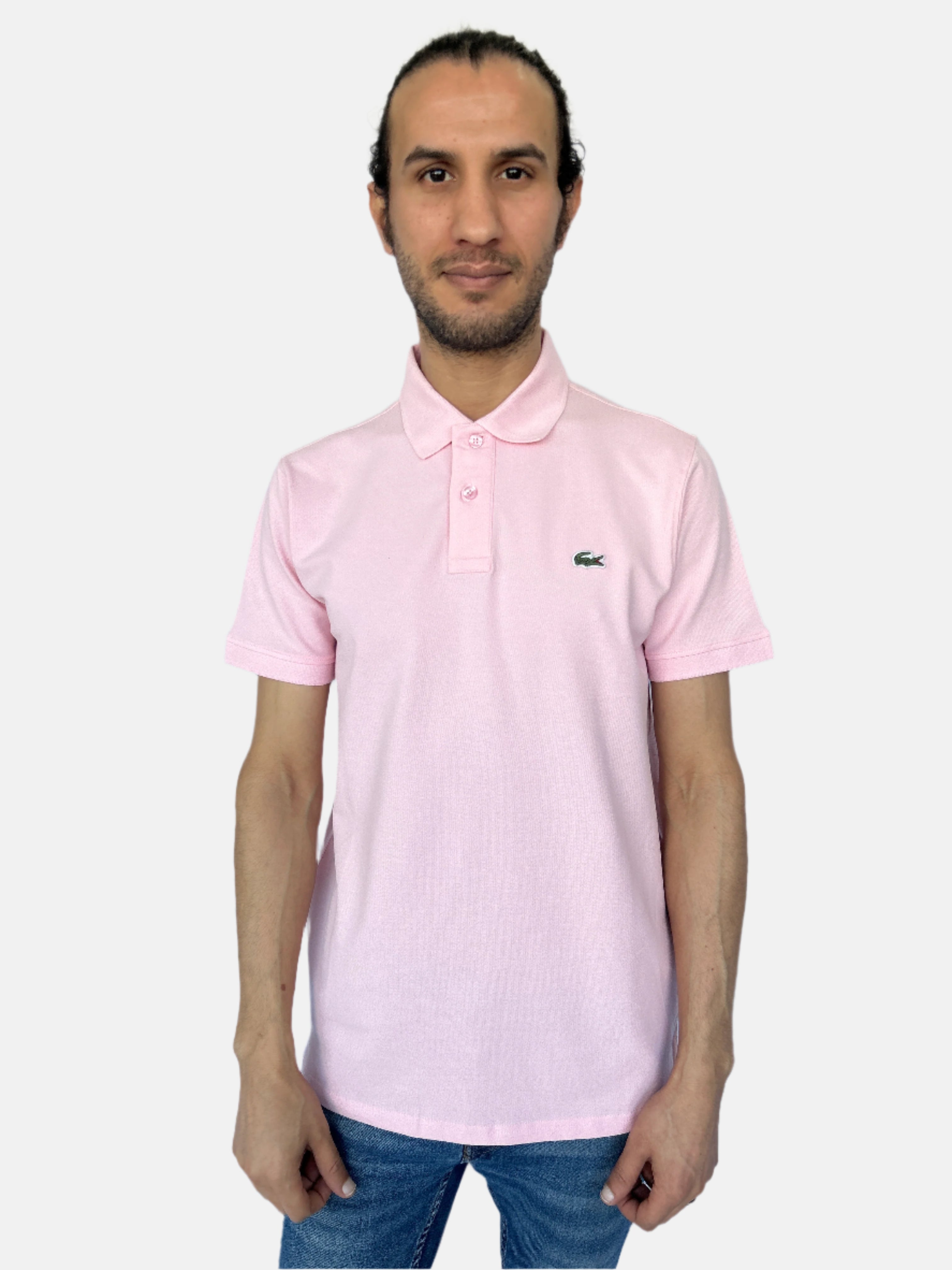 Lacoste Slim Fit logo Polo T-shirt in Pink