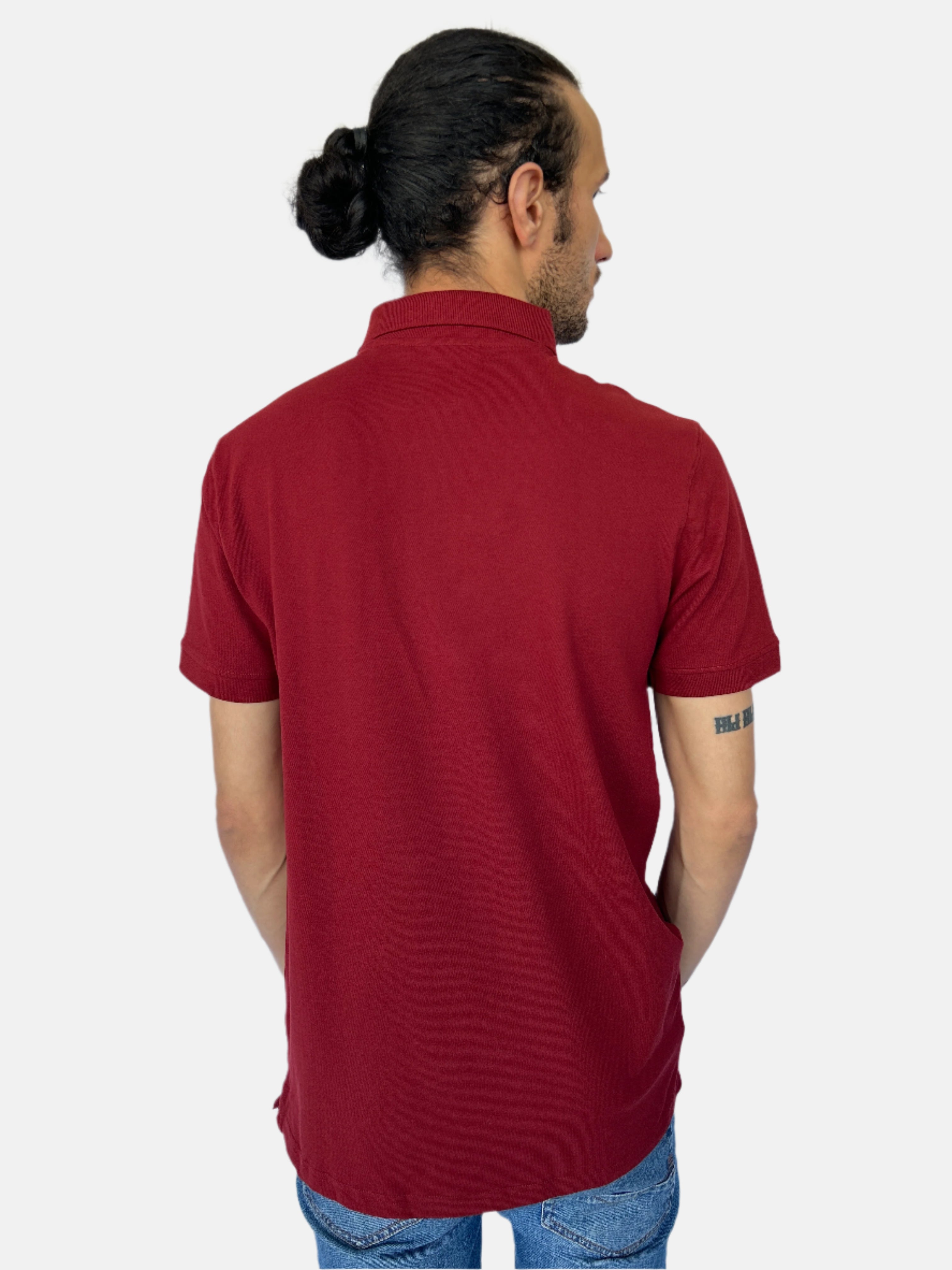 Lacoste Slim Fit logo Polo T-shirt in Maroon