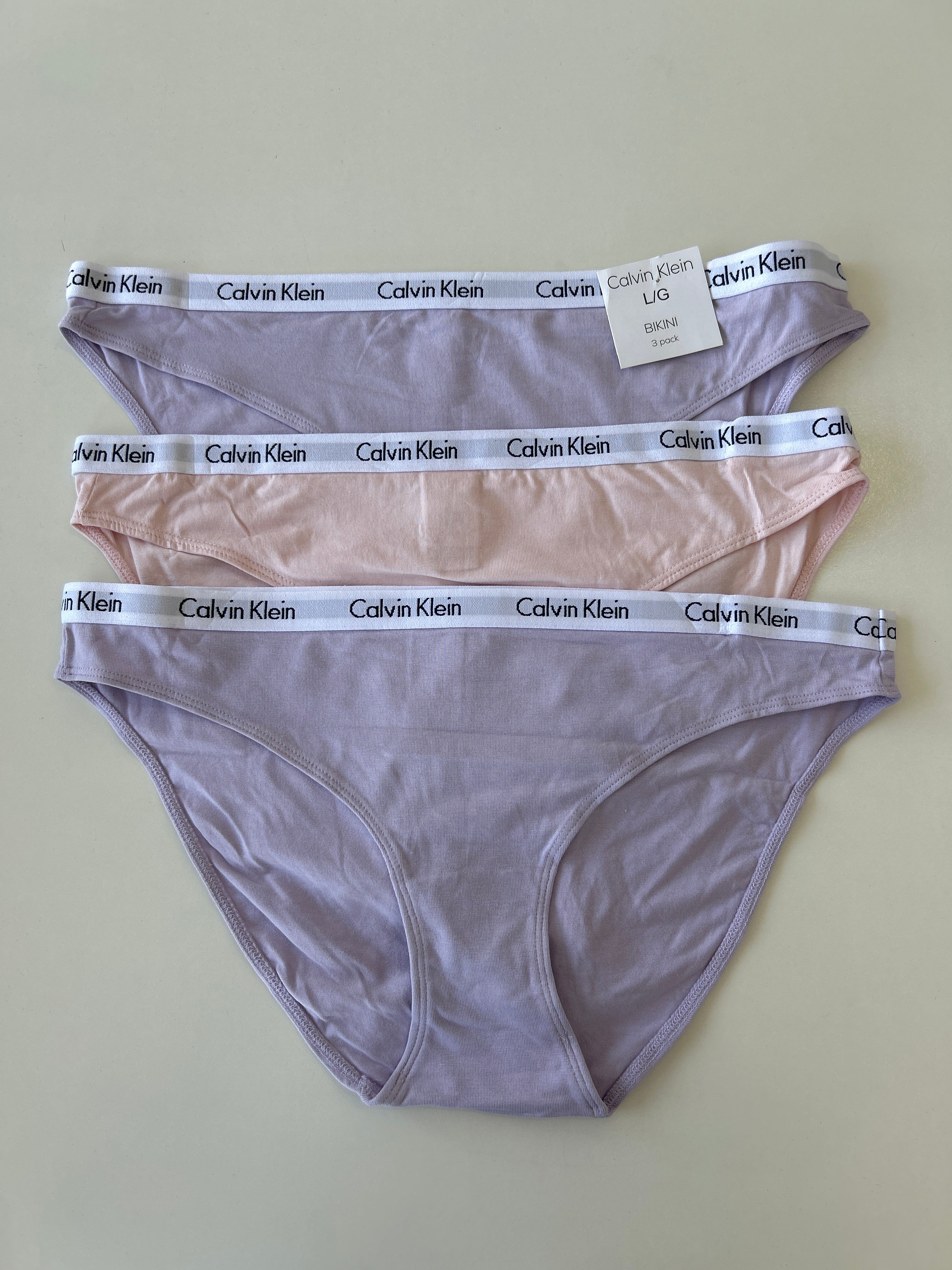 L Calvin Klein 3-Pack Bikini Panty