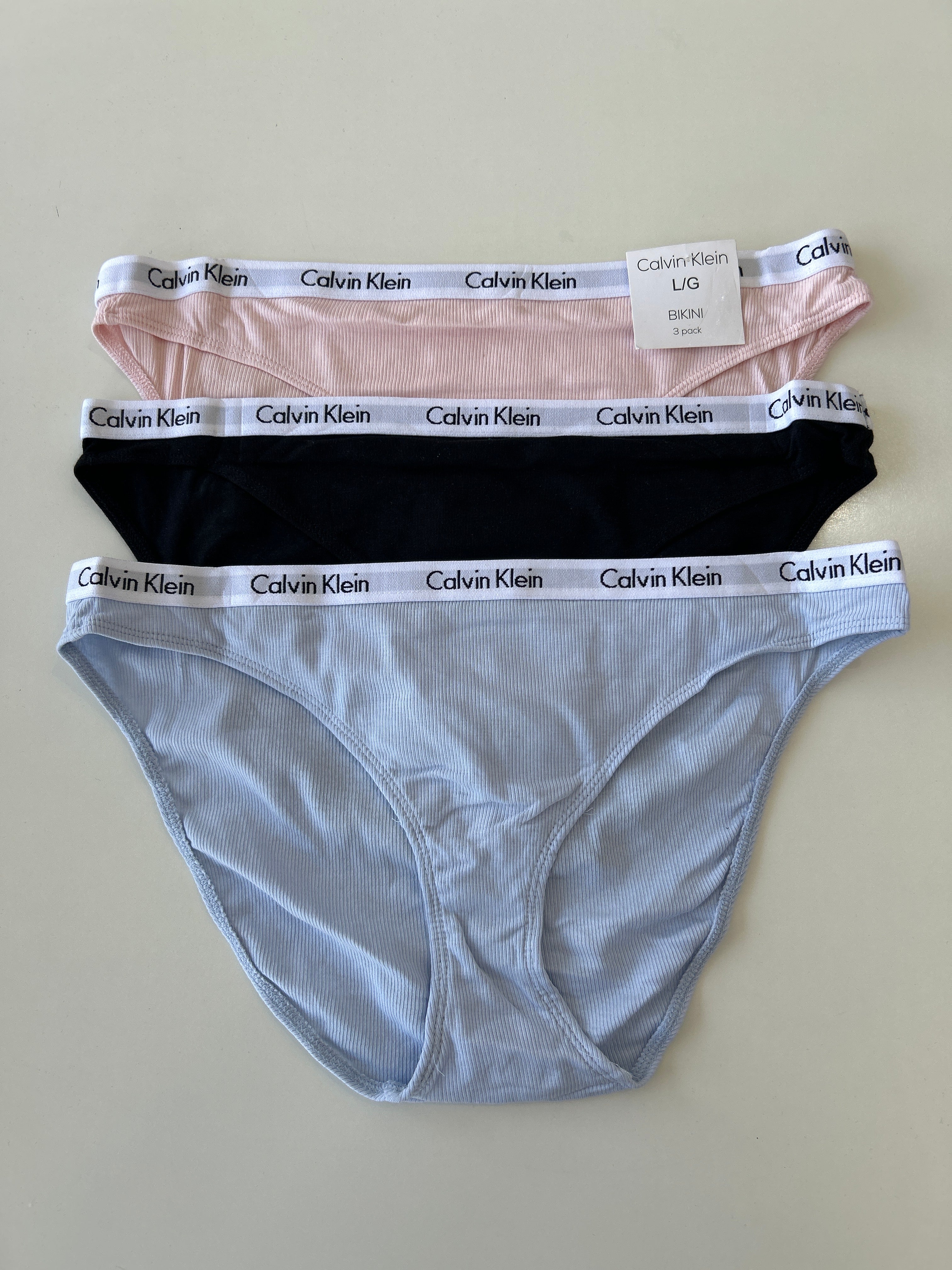 L Calvin Klein 3-Pack Bikini Panty