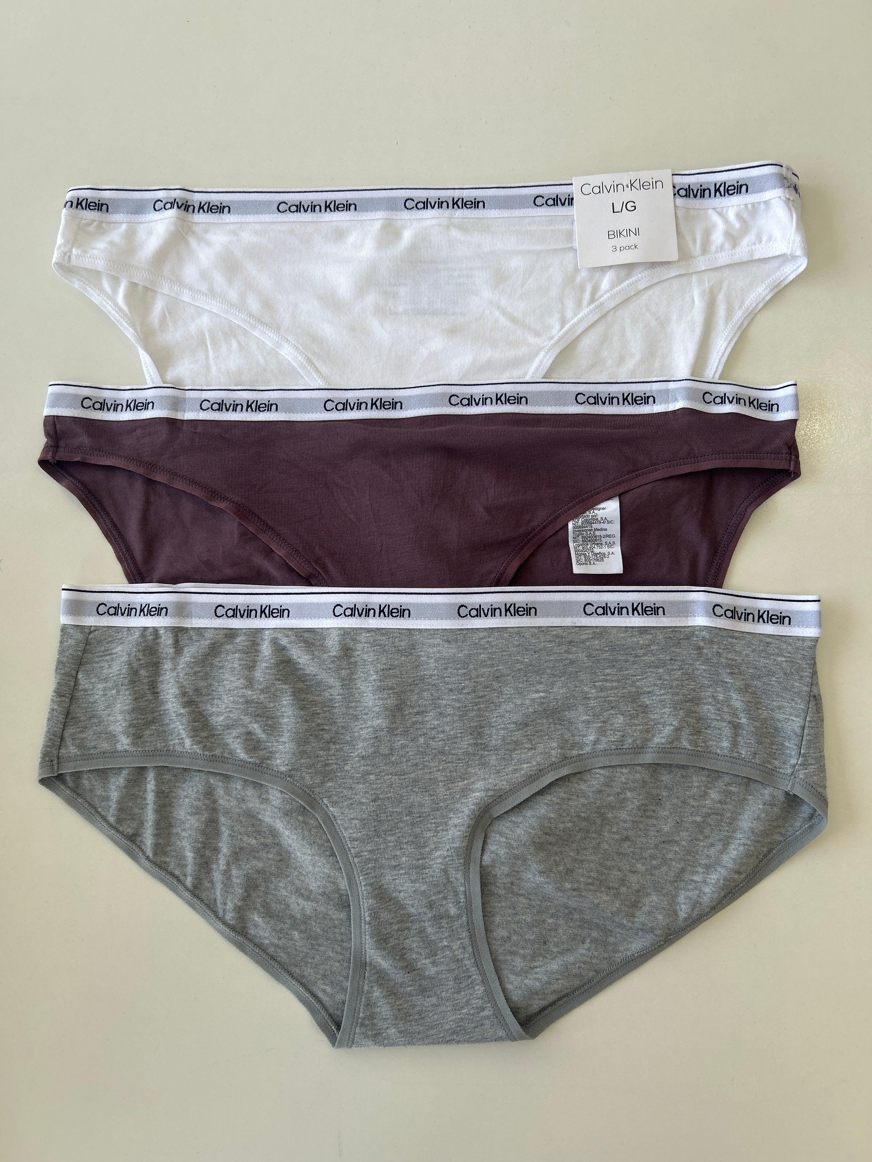 L Calvin Klein 3-Pack Bikini Panty