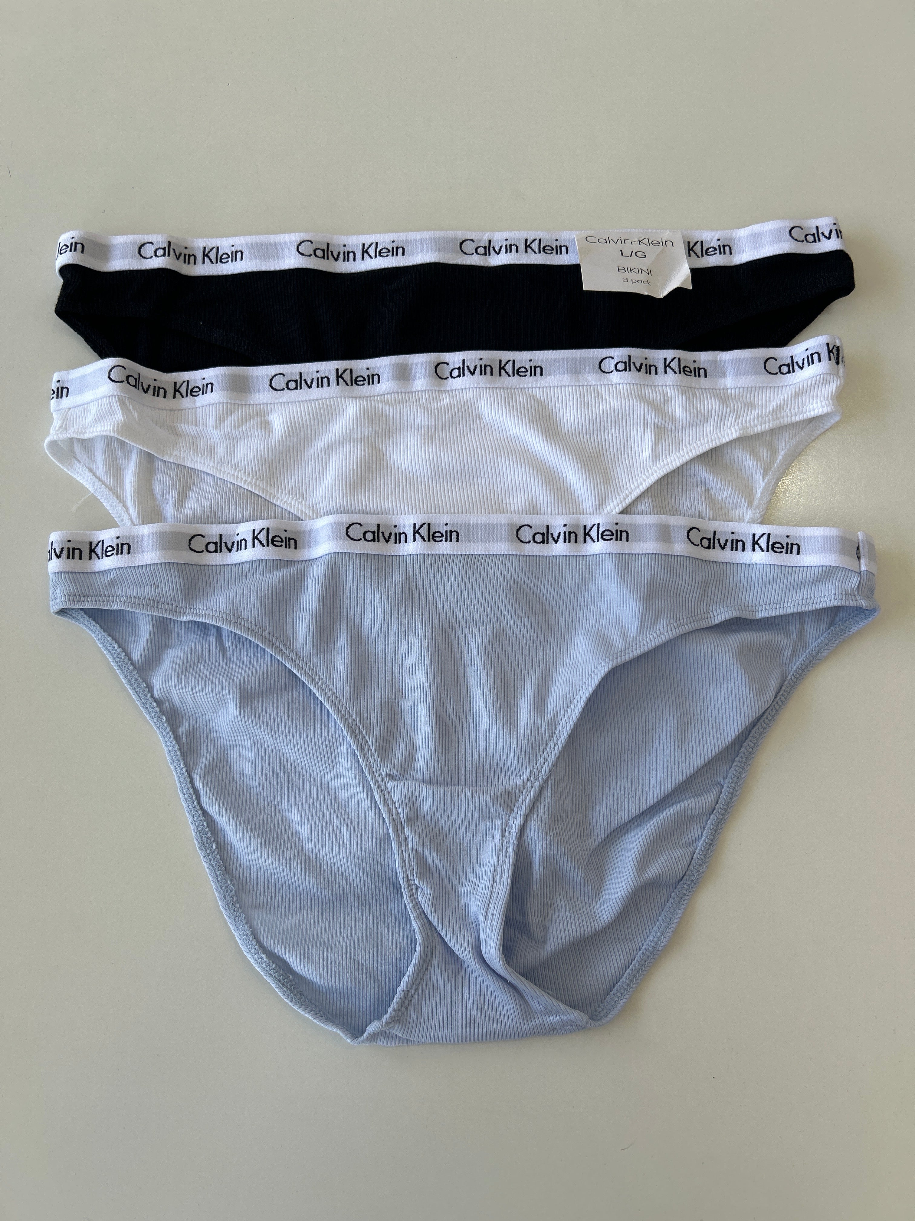 L Calvin Klein 3-Pack Bikini Panty