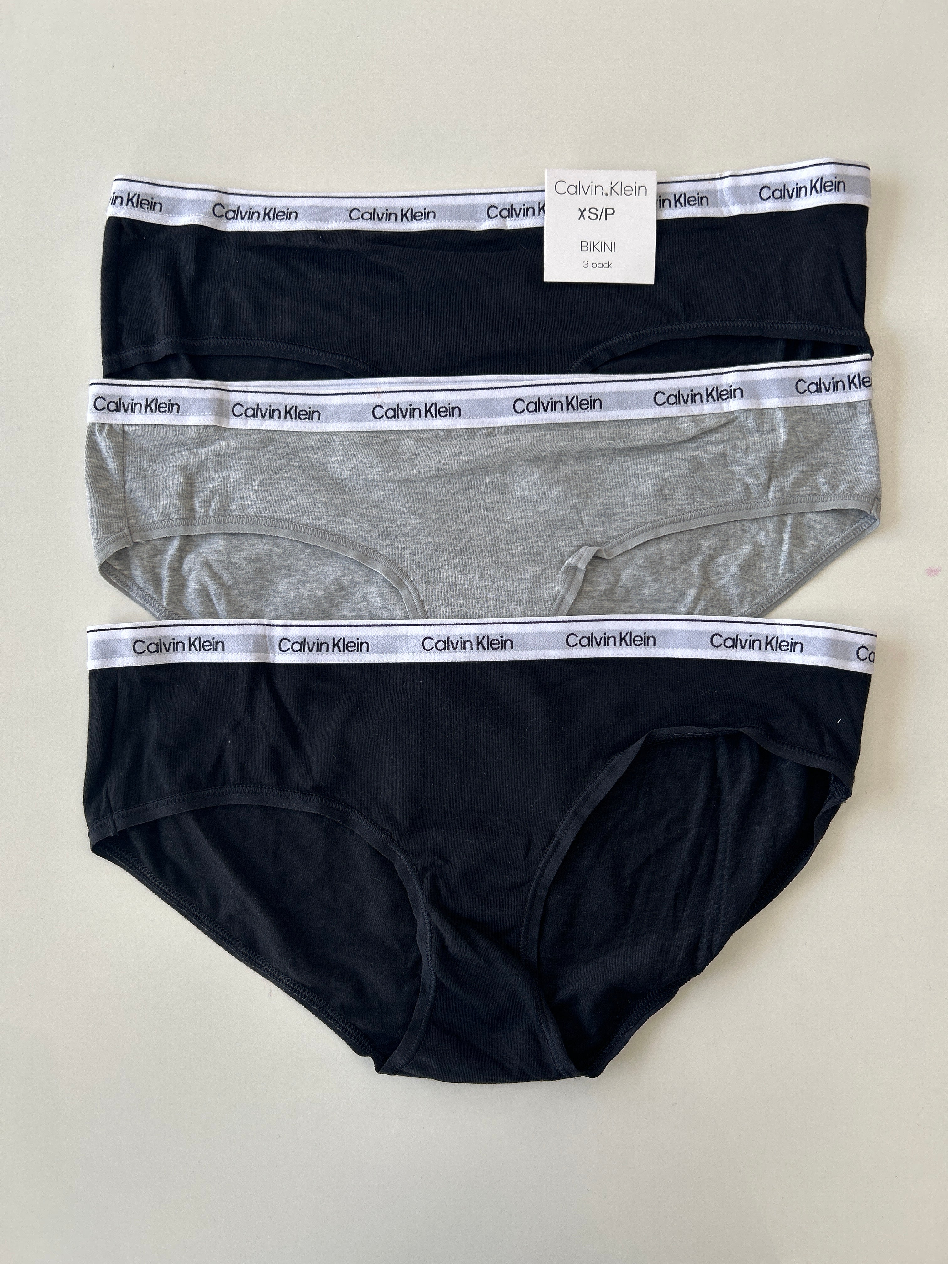 XS Calvin Klein 3-Pack Bikini Panty