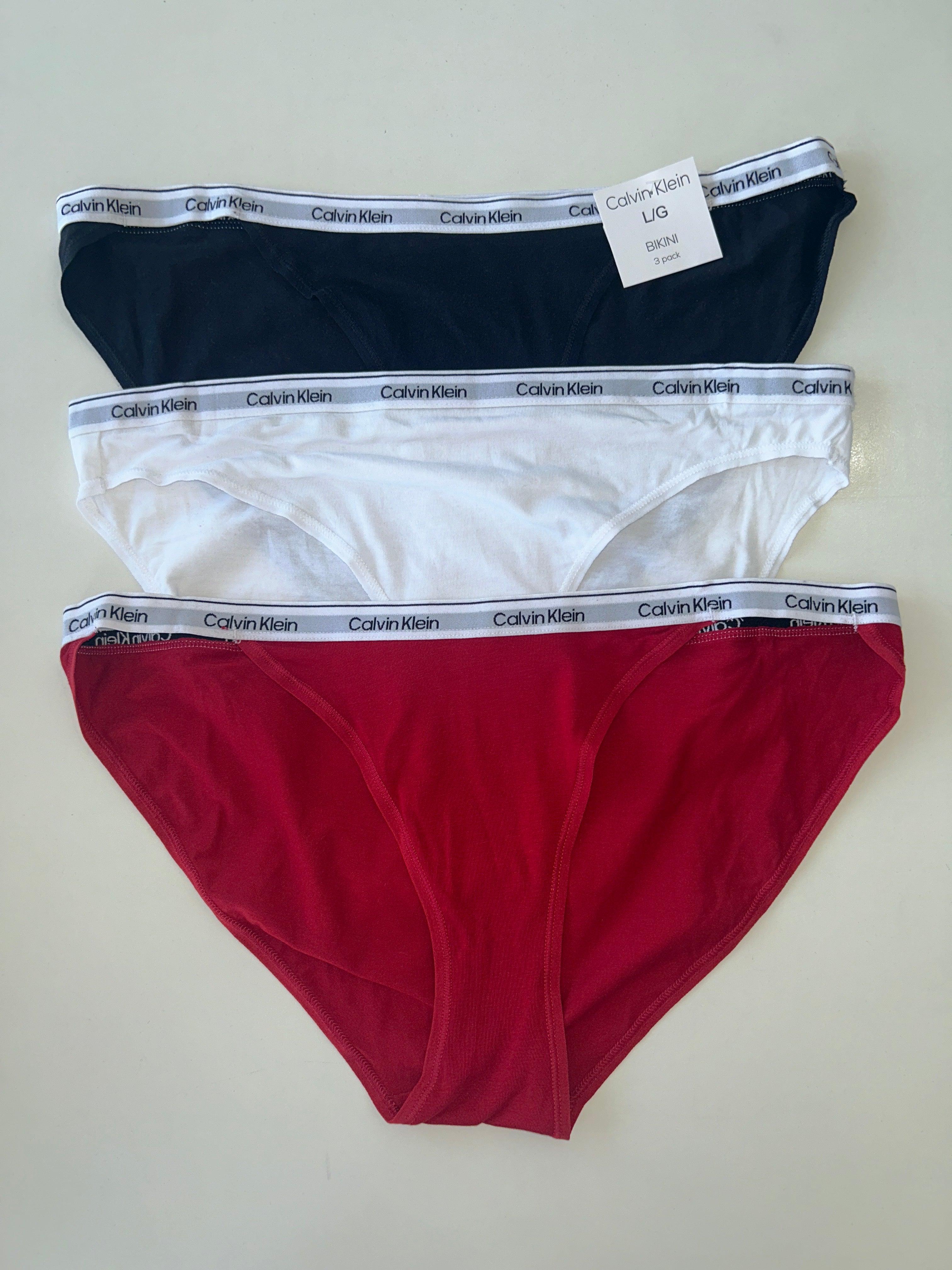 L Calvin Klein 3-Pack Bikini Panty