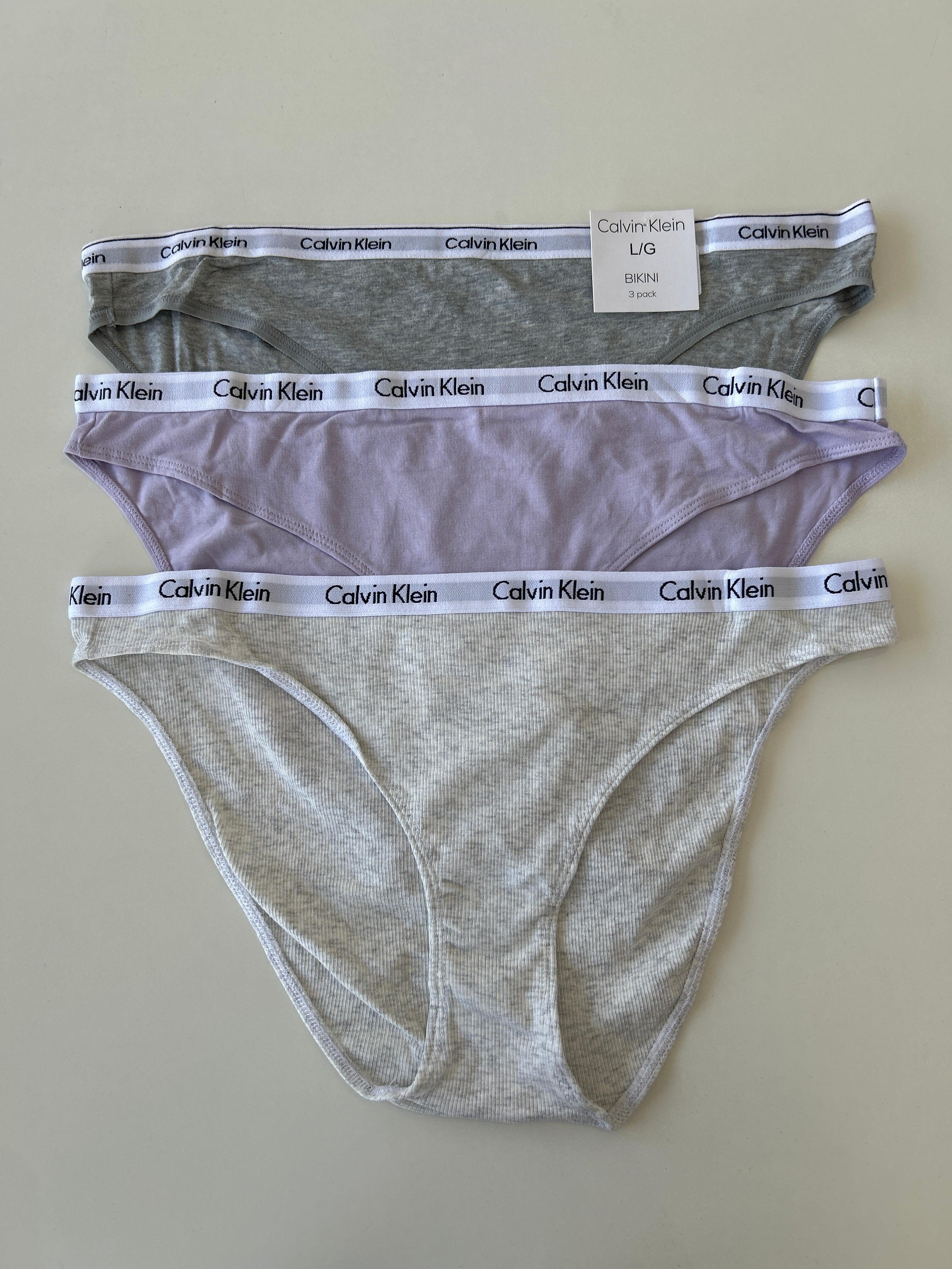 L Calvin Klein 3-Pack Bikini Panty