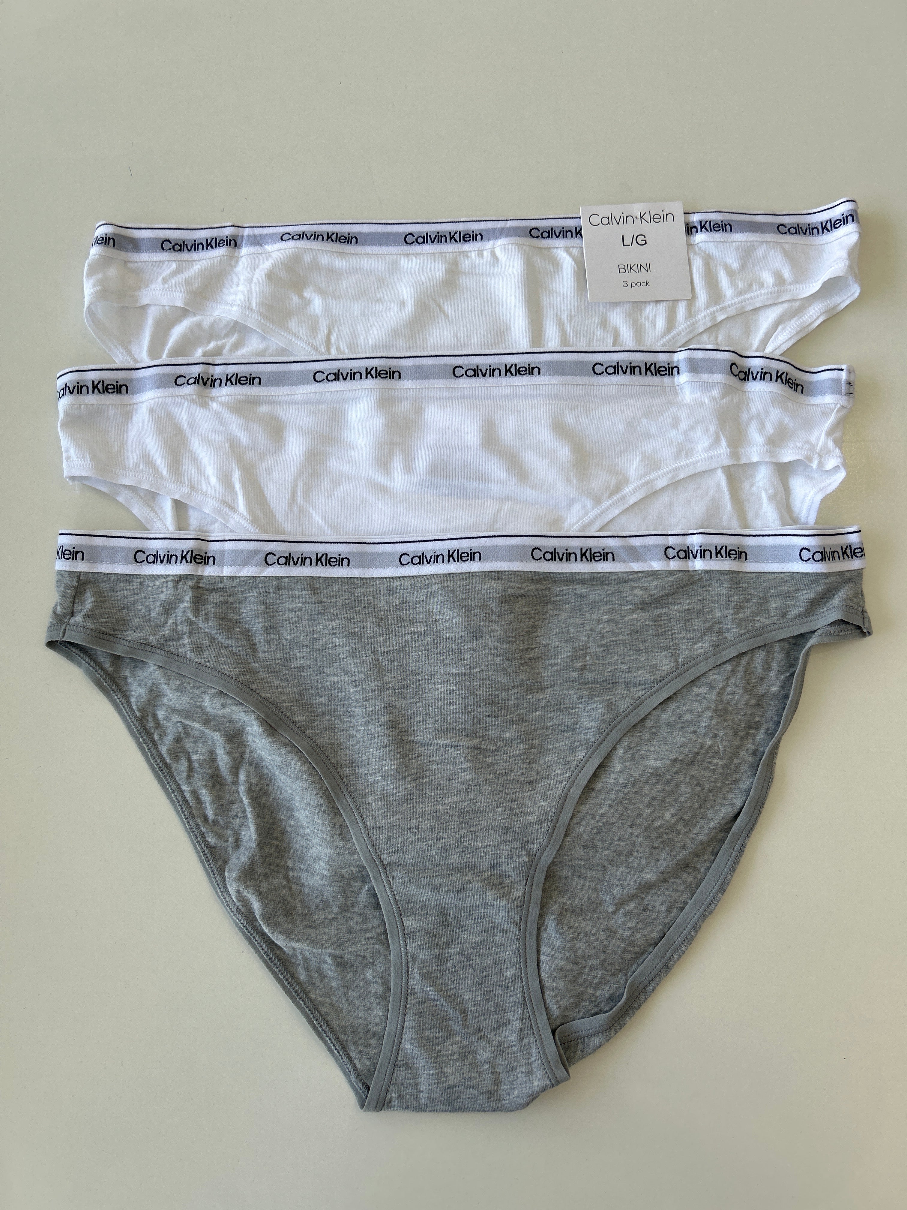 L Calvin Klein 3-Pack Bikini Panty