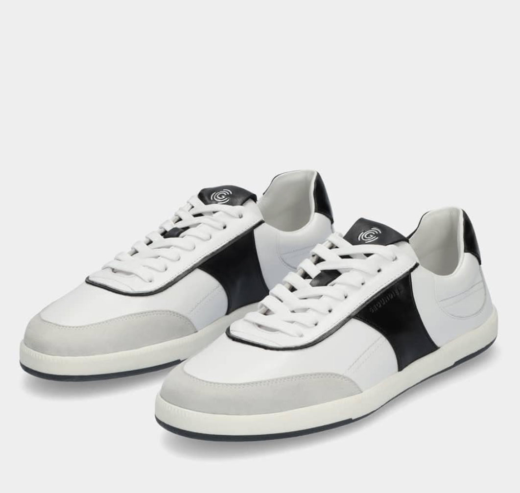 GROUNDIES® Long Island W Leather shoes White/Black Regular toe box GND-110127-02-H