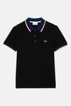 LACOSTE BLACK POLO T-SHIRT