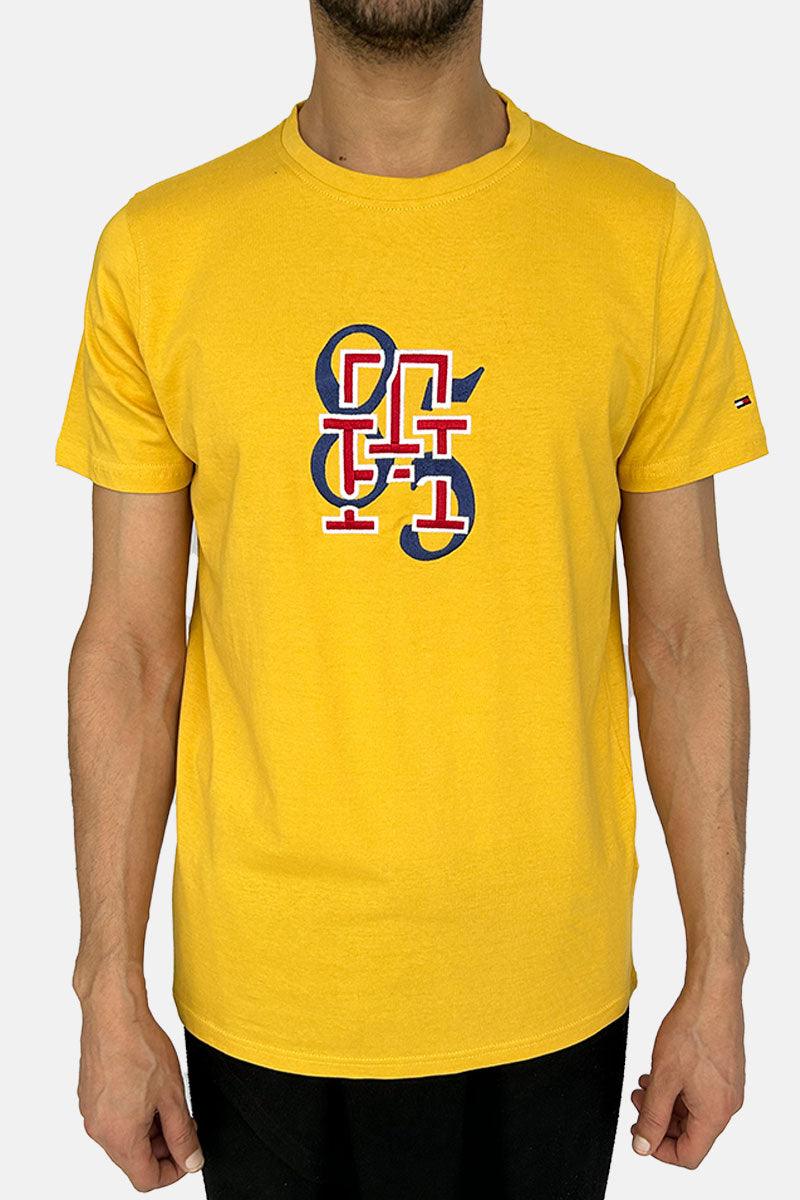 TOMMY HILFIGER YELLOW ROUNDNECK T-SHIRT SS