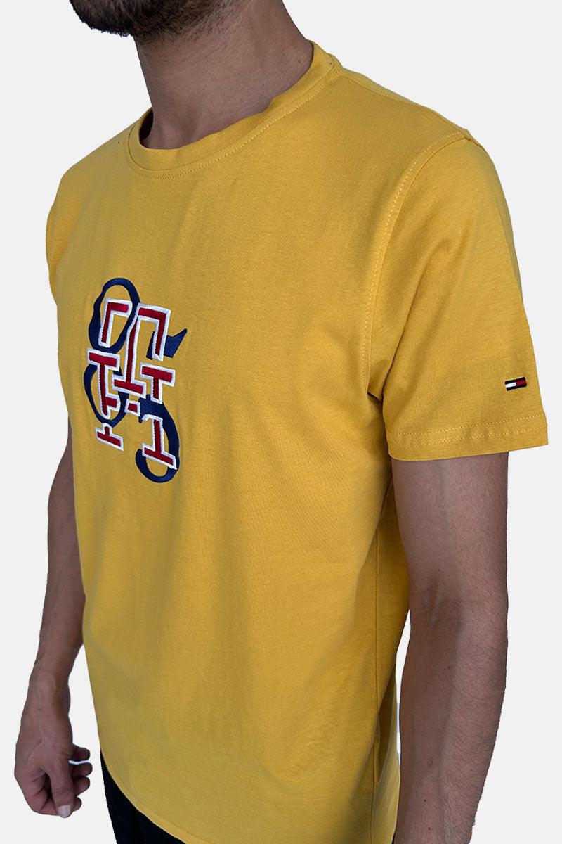 TOMMY HILFIGER YELLOW ROUNDNECK T-SHIRT SS