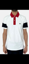 LACOSTE RED WHITE MEN POLO T-SHIRT