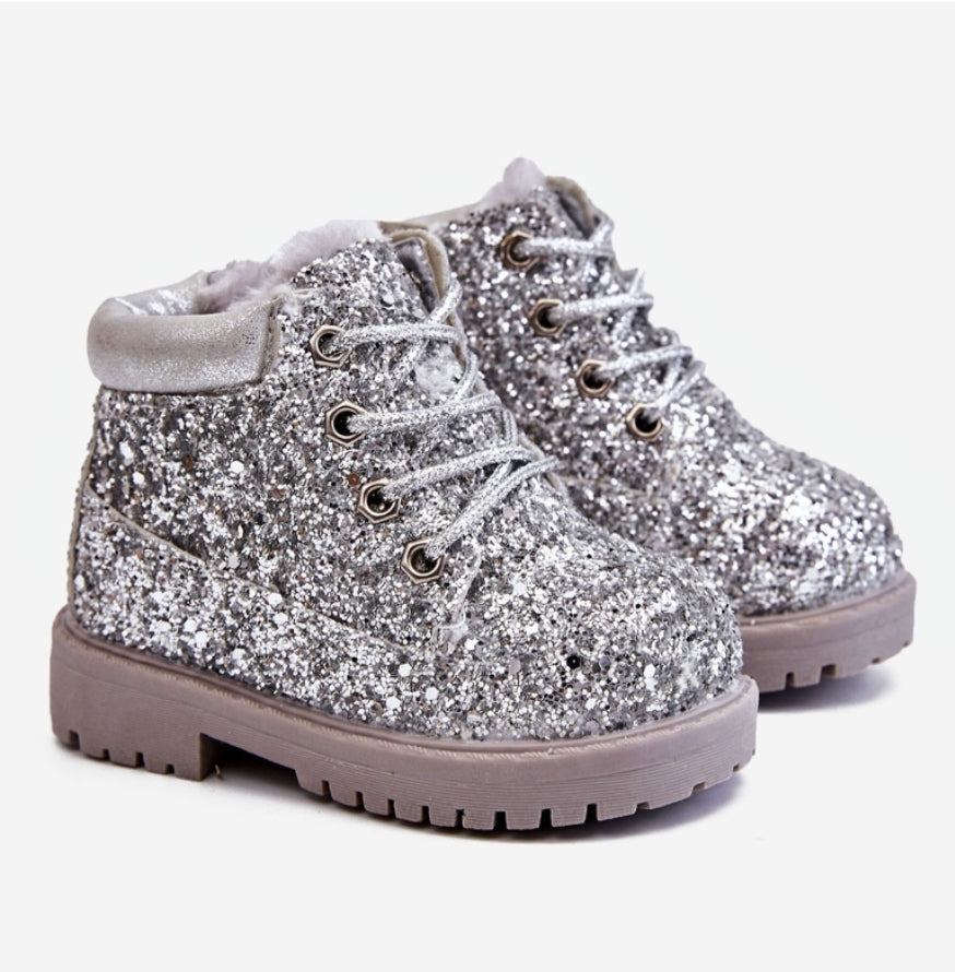 Rock&Joy Baby Girl Boot 20307-1D/Silver/23