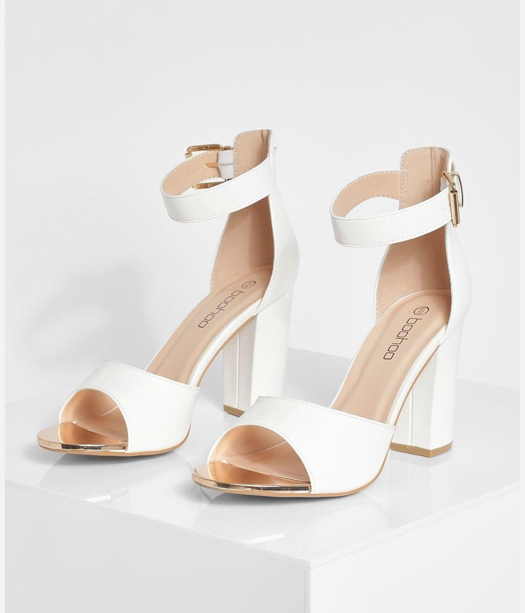 Boohoo Women High Heel Sandal White