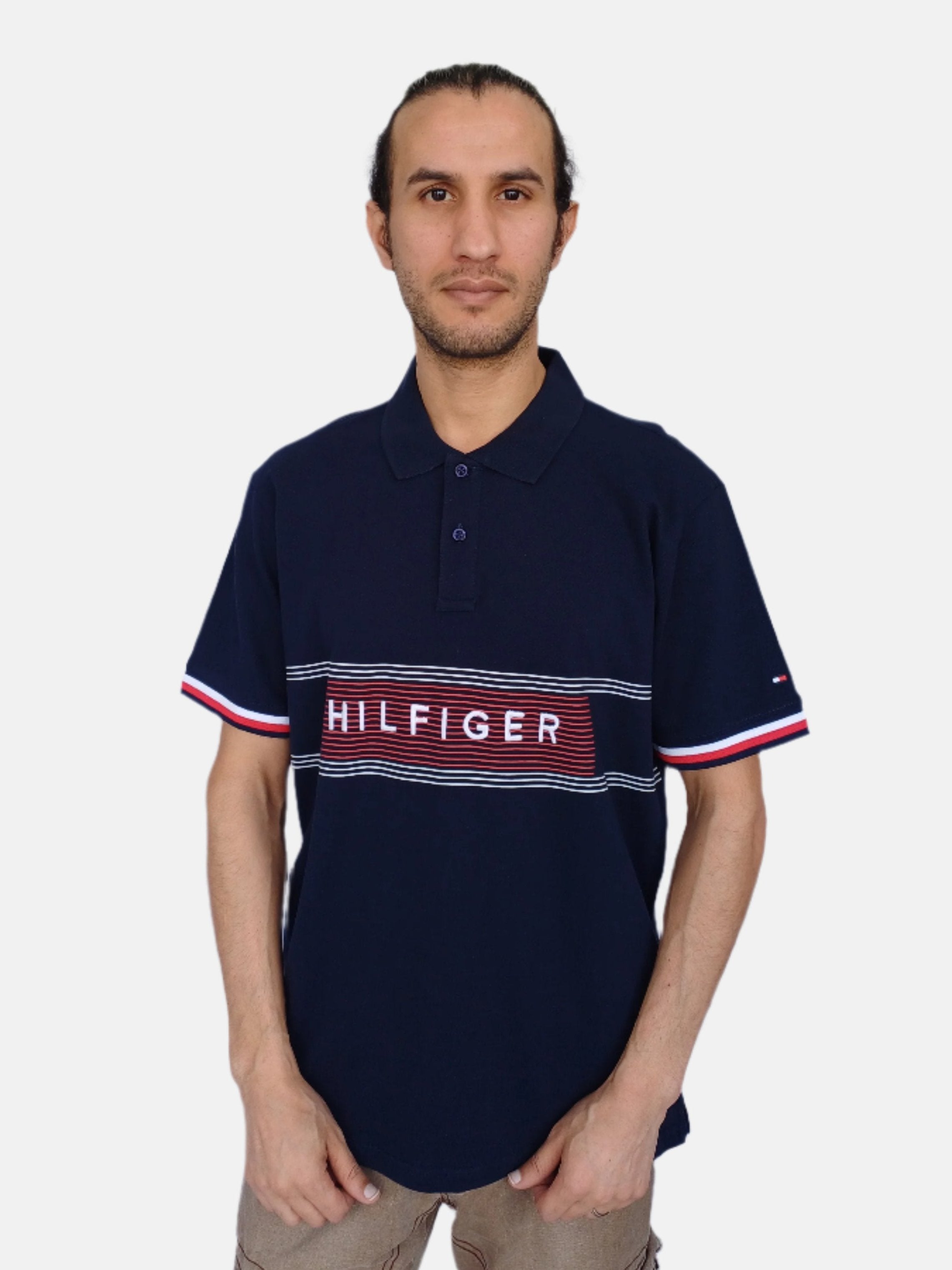 Tommy Hilfiger Men Polo T-shirt Regular Fit Navy