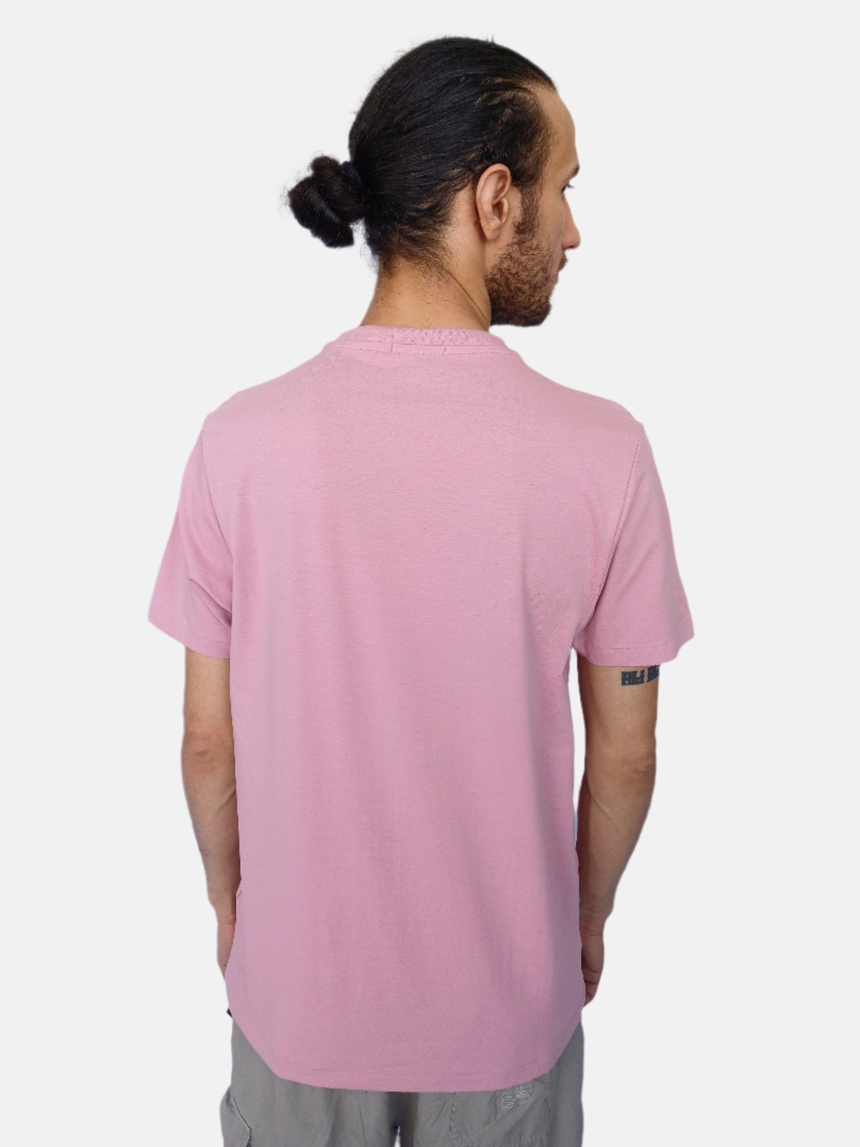 Pink Ralph Lauren Men Round Neck Custom Slim Fit T-shirt 100027169