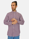 Ralph Lauren Wine White Check Classic Fit FS Shirts