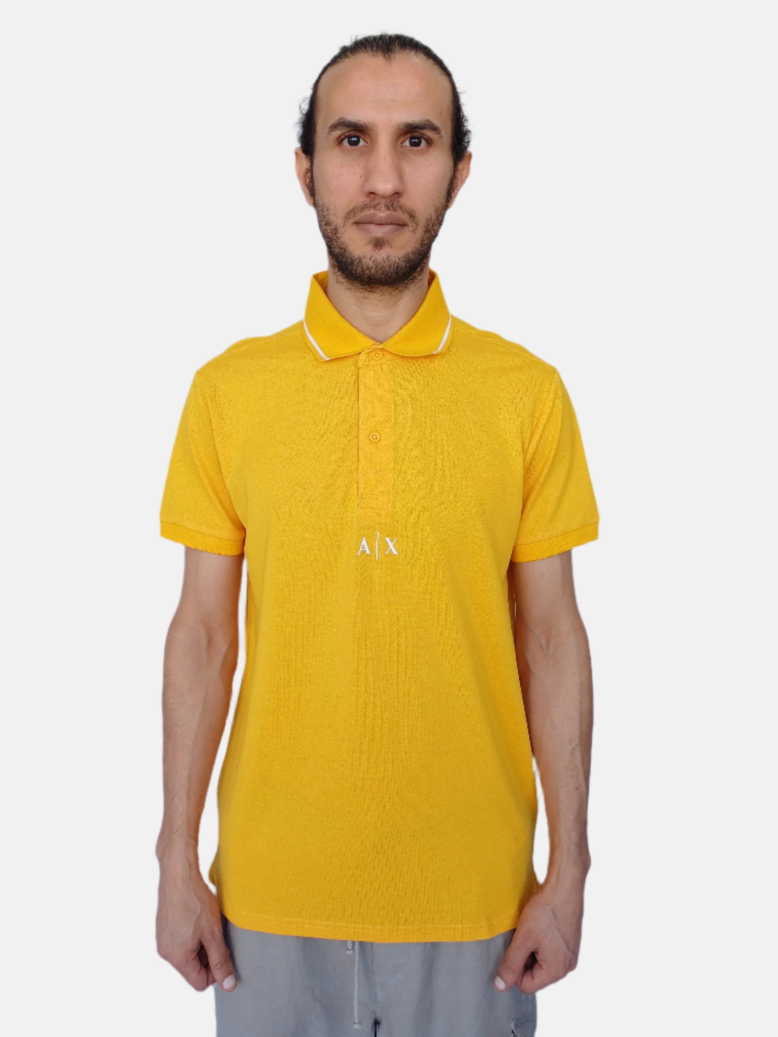 Yellow Armani Exchange Men Polo T-shirt