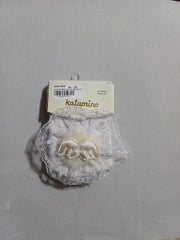 k32070 White Melek Popo baby Pantyhose