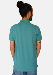 Tommy Hilfiger Aqua Green Men Polo T-shirts Slim Fit