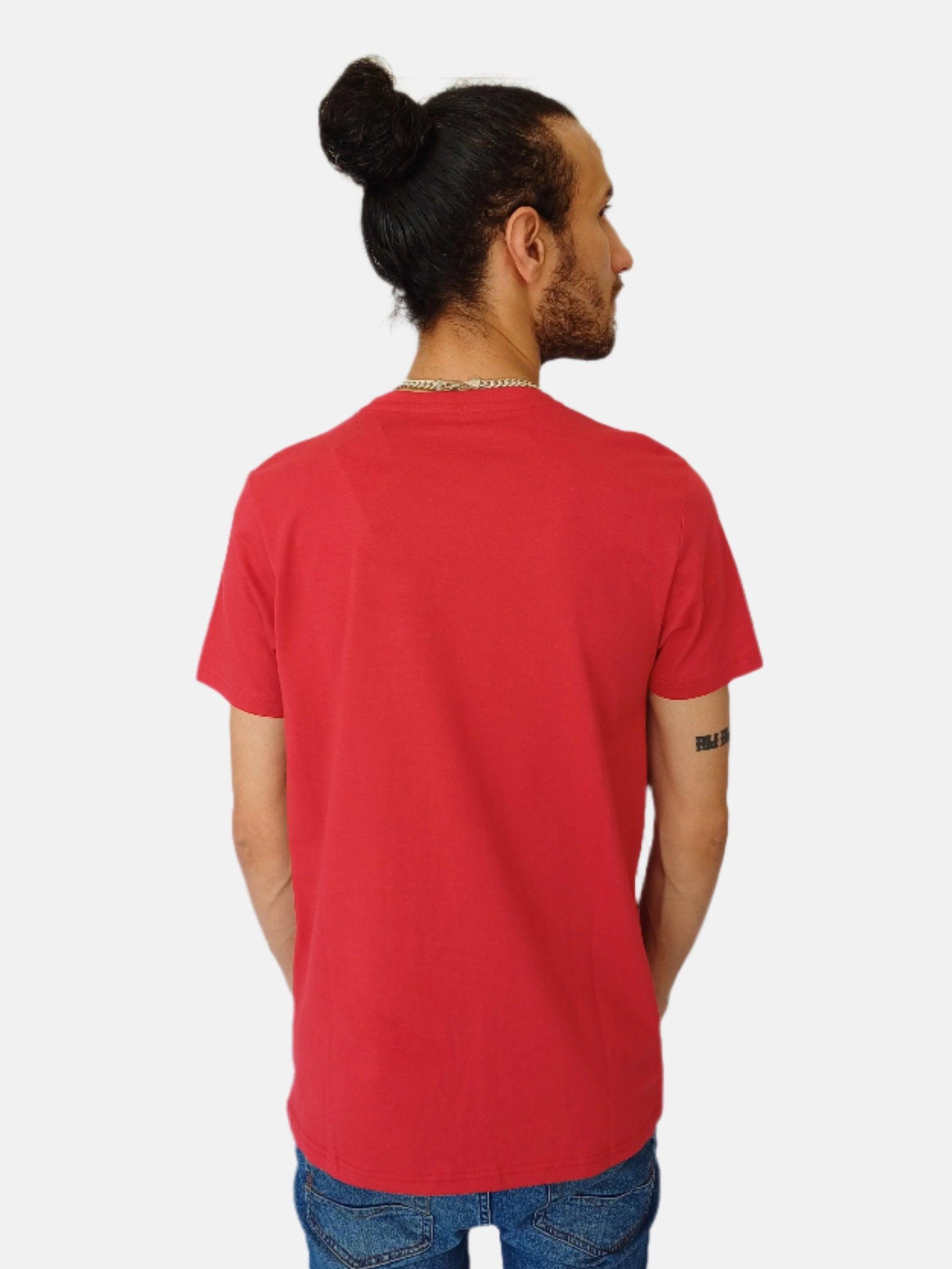 Red Armani Exchange Round Neck T-shirt