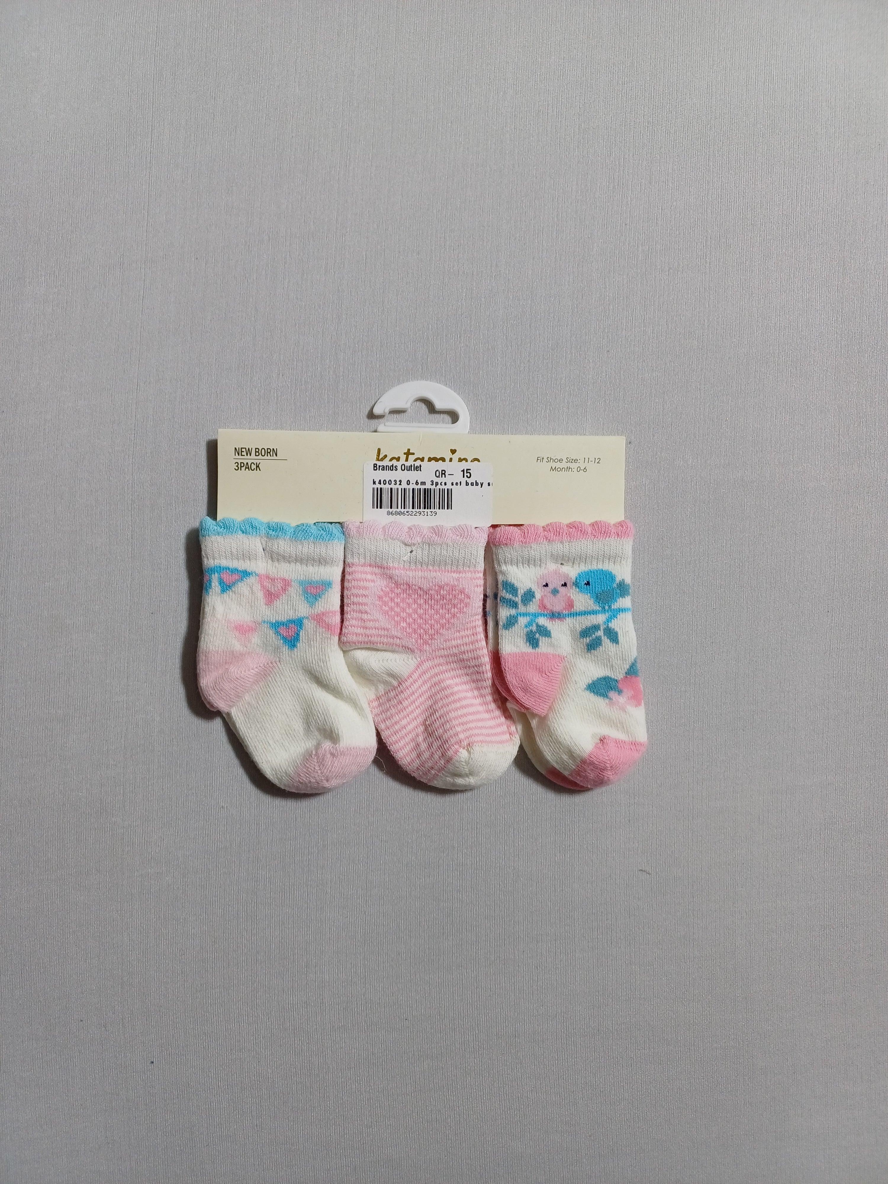 k40032 3pcs set baby socks