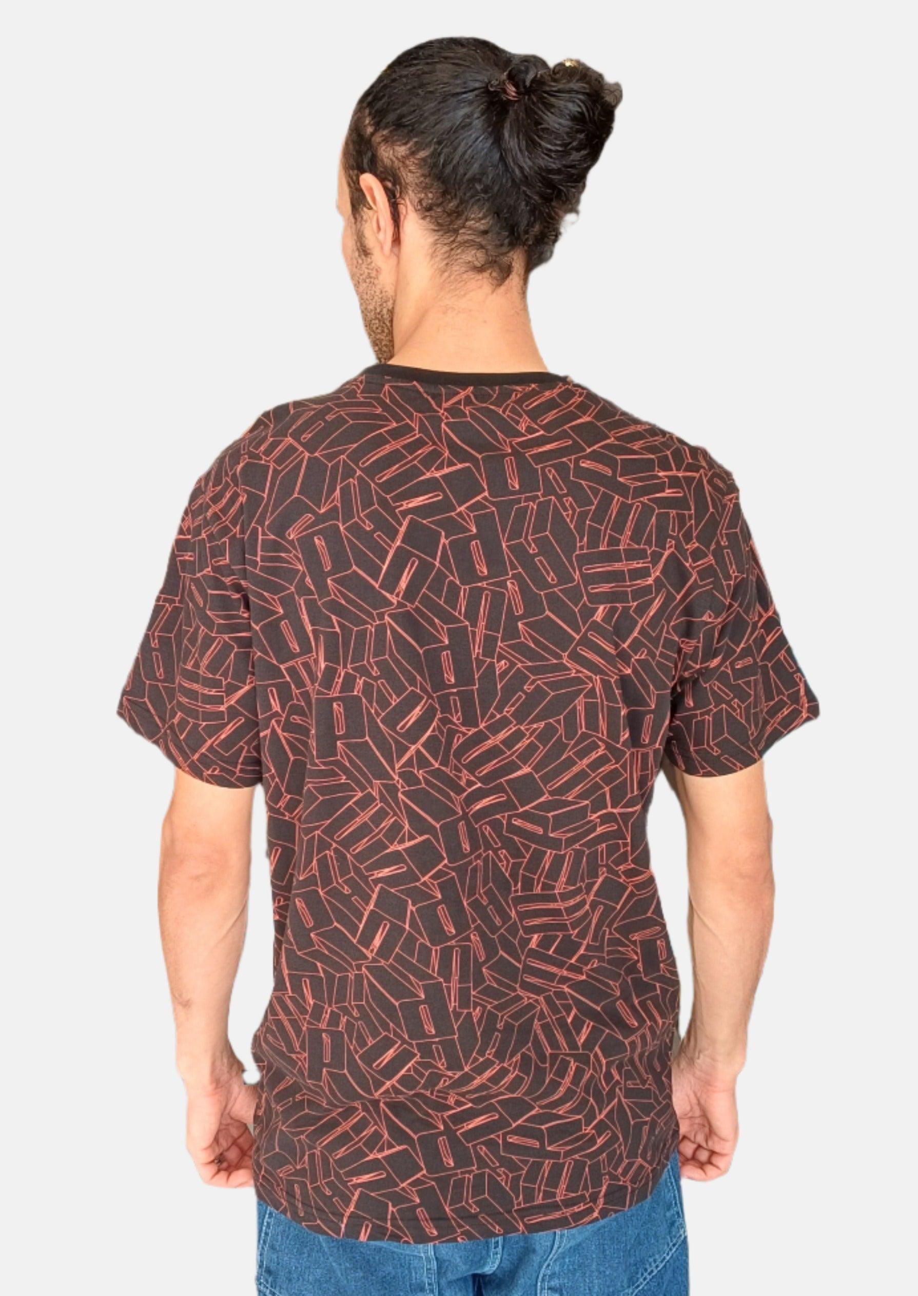 PUMA BLACK RED ROUNECK T-SHIRT