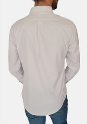 Ralph Lauren Plain White Men Shirts Small Pony Slim Fit