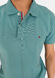 Tommy Hilfiger Aqua Green Men Polo T-shirts Slim Fit