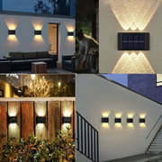 1PCS Solar 6 Leds light for outside wall waterproof